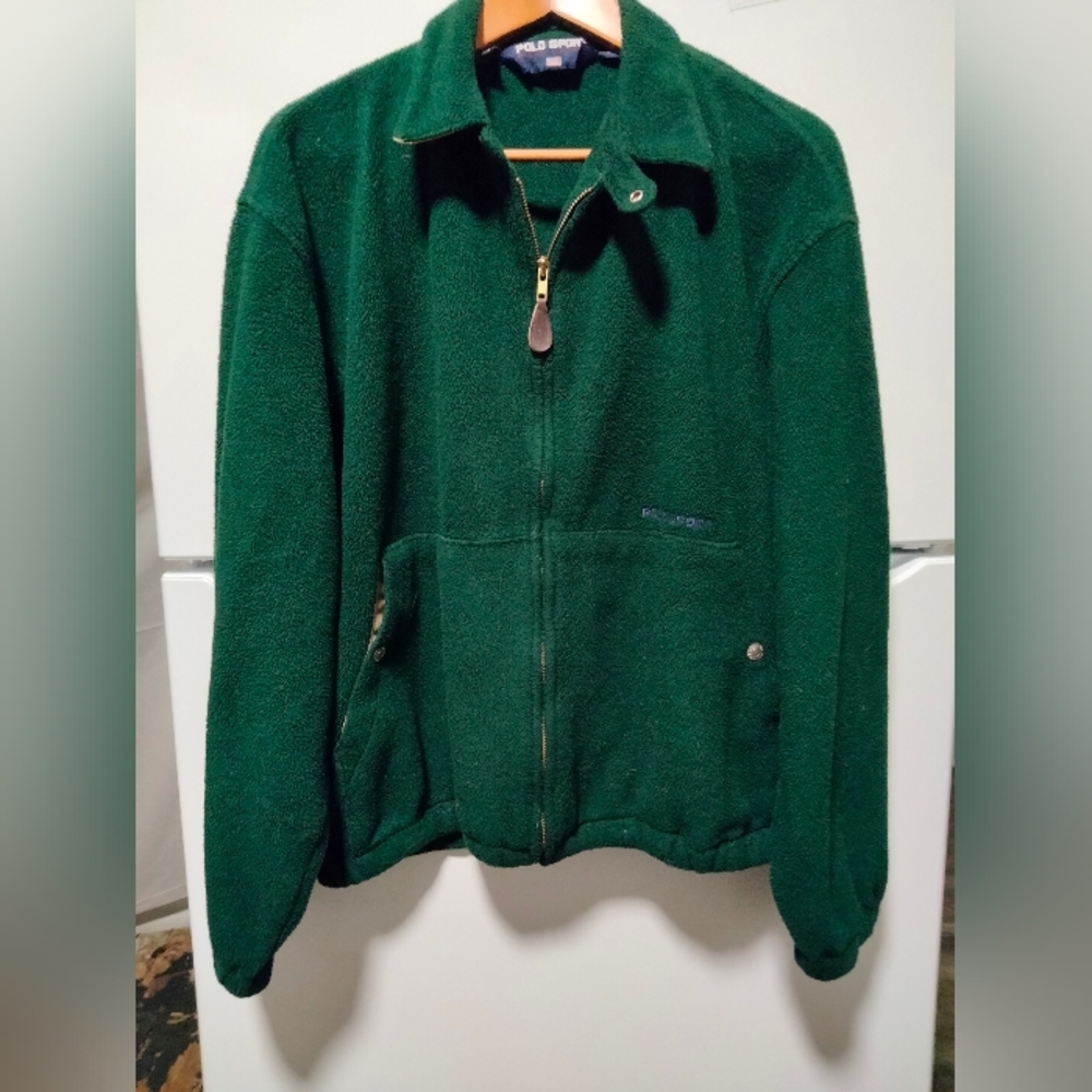 Polo Sport Polartec Green jacket size Large.